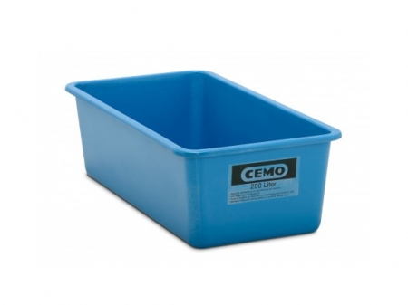 Cemo 7568 GFK Rechteckbehlter 200 l flach Standard blau