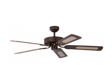 Pepeo Deckenventilator Potkuri  alte Bronze Flgel: Eiche/Rattan