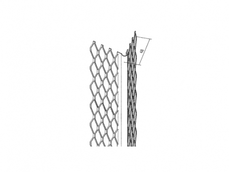 Innenputz 12 mm Kantenprofil 2,50 m / 48 x 48 mm